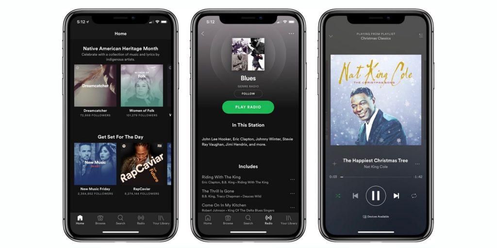 Spotify đã thích ứng với màn hình của Apple Watch Series 4, iPhone XR và XS Max