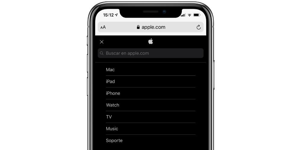 Apple mobilna web stranica