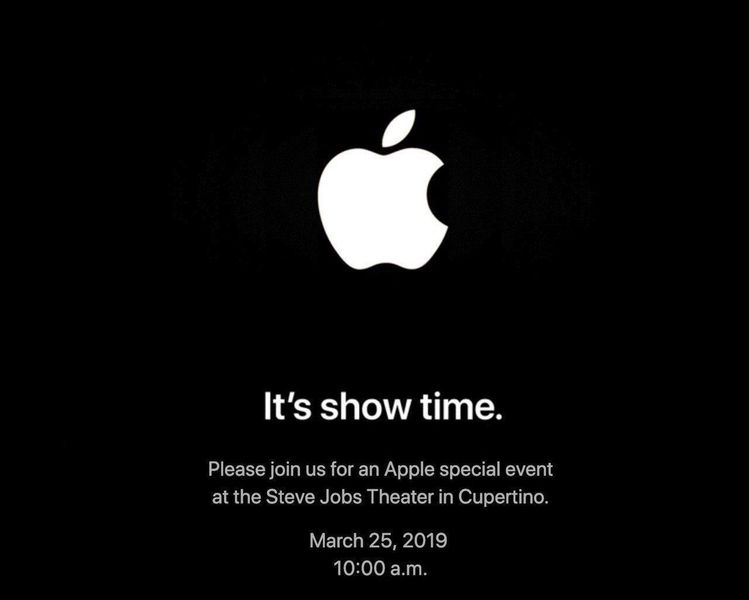 Apple의 3월 25일 키노트가 이제 '쇼 타임'이라는 문구로 공식화되었습니다.