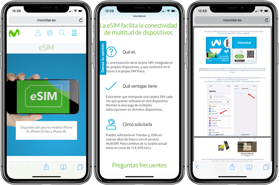 Movistar đã cho phép bạn sử dụng eSIM trong iPhone mới