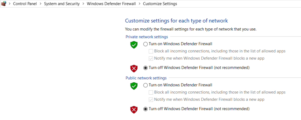 Desabilitar o Windows Defender