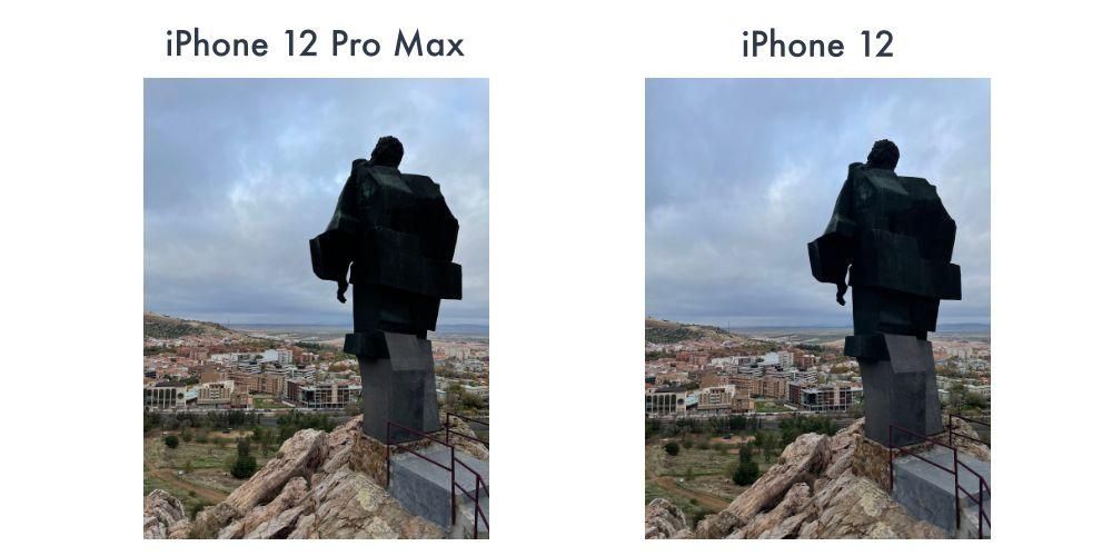 Perbezaan dalam foto yang diambil dengan iPhone 12 dan 12 Pro Max