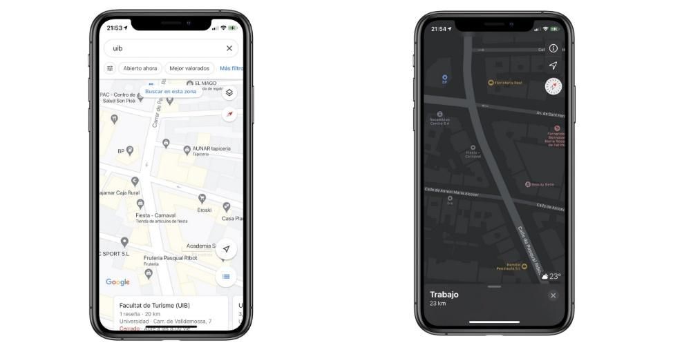 Google Maps gegen Apple Maps