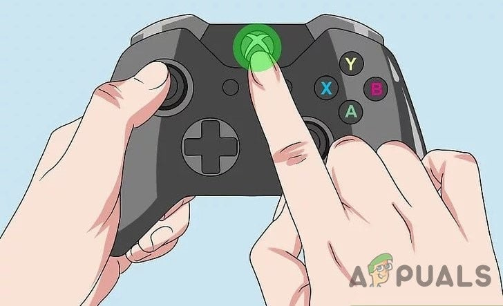   לחץ על כפתור ה-Xbox