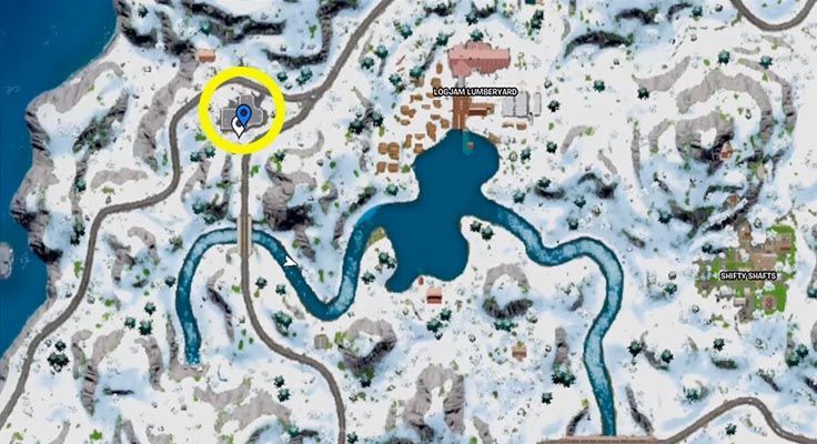 Къде да намерим Sgt. Местоположение на Winter’s Workshop във Fortnite, глава 3 с карта