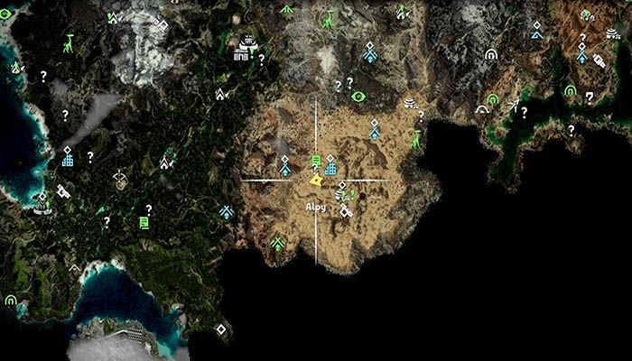 Локација Хоризон Форбидден Вест Тремортуск са мапом