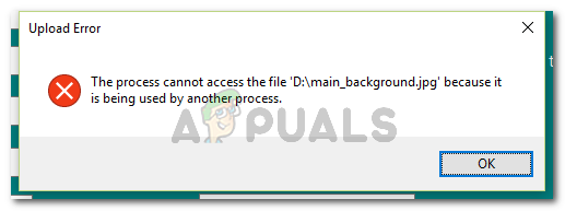 Correction: le processus ne peut pas accéder au fichier car il est utilisé par un autre processus
