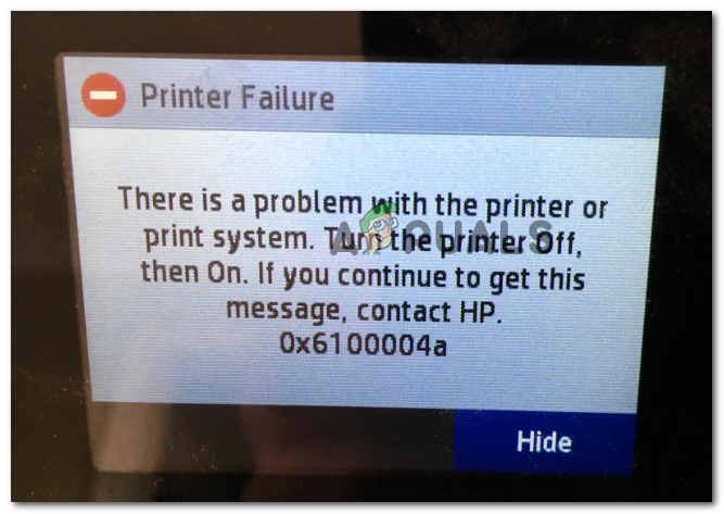Sådan rettes HP printerfejl 0x6100004a?