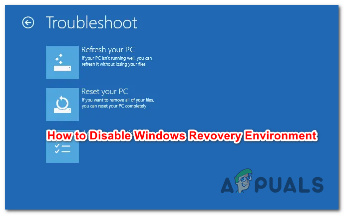 Bagaimana Melumpuhkan / Mengaktifkan Persekitaran Pemulihan Windows pada Windows 10?