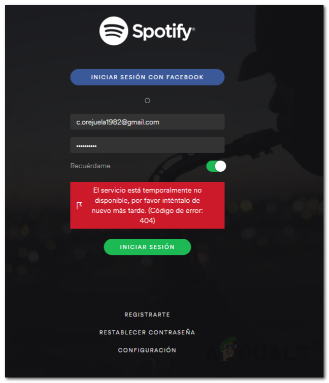 Spotify bejelentkezési hiba 404: Hibaelhárítás