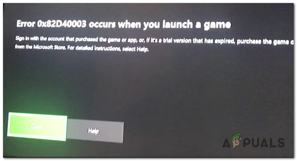 Исправлено: ошибка 0x82d40003 на Xbox One
