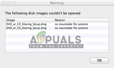 Correction: les images de disque ne pouvaient pas être ouvertes 'Aucun système de fichiers montable'