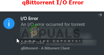 Correção: qBittorrent I / O Error