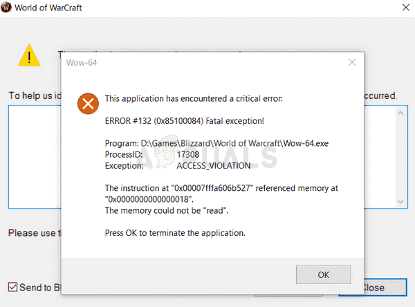 إصلاح: خطأ تطبيق Wow-64.exe
