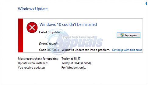 Windows 10 не може да бъде инсталиран