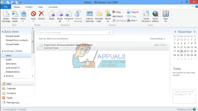 Sådan ændres skriftstørrelse til Windows Live Mail på Windows 10