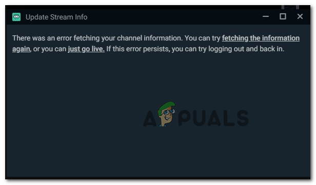Cómo corregir un 'Error al obtener la información de su canal' en StreamLabs