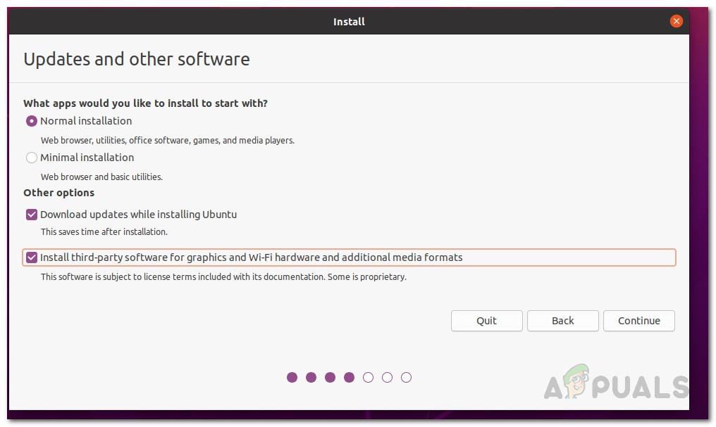 Kako popraviti namestitveni program Ubuntu 20.04, zataknjen pri posodobitvah