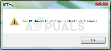 Fix: Kan ikke starte Bluetooth Stack-tjenesten