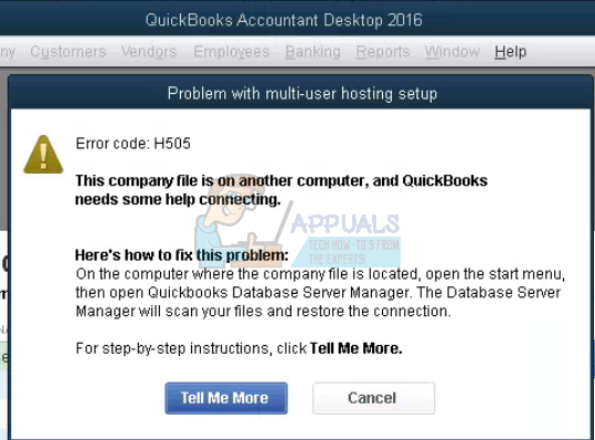 Poprawka: kod błędu programu QuickBooks H505