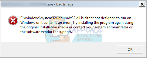 CORREÇÃO: “(Nome do aplicativo) .exe - Imagem inválida” não foi projetado para ser executado no Windows ou contém um erro