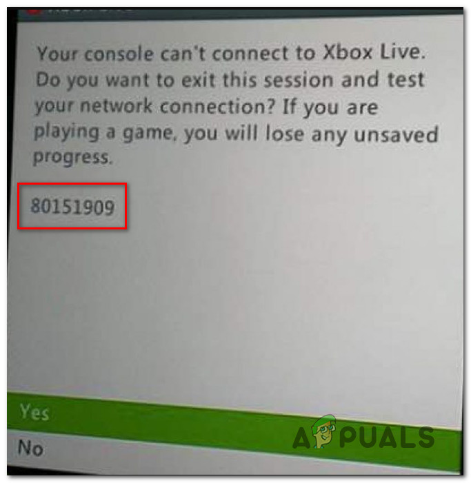 Hur du löser Xbox Live-felkod 80151909