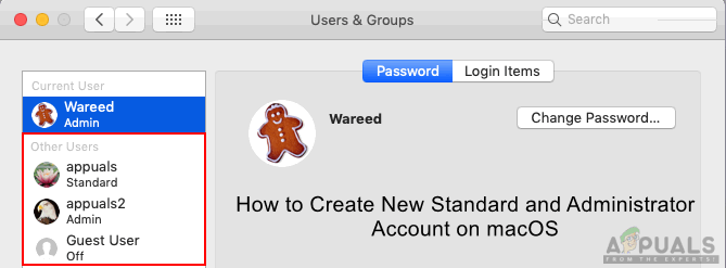 Como criar uma nova conta padrão e de administrador no macOS