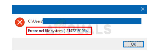 Грешка система датотека датотека у систему Виндовс 10