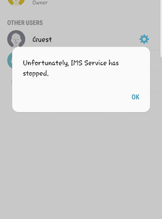Correção: infelizmente, o serviço IMS parou no Android