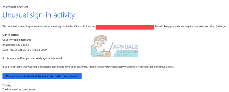 Fix: Aktibidad ng Microsoft Account Hindi Karaniwang Pag-sign in