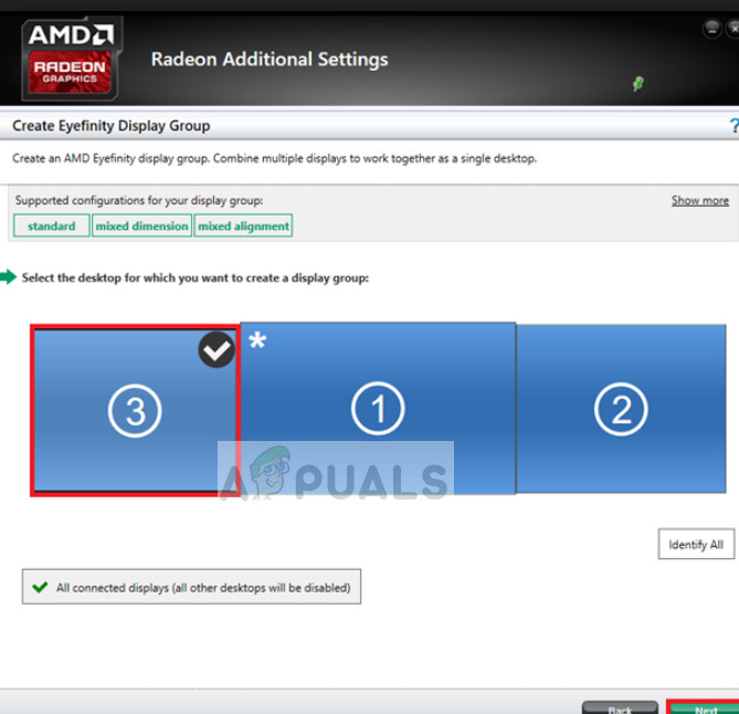 Pangunahing pagpapakita sa mga setting ng graphic sa Windows 10 AMD