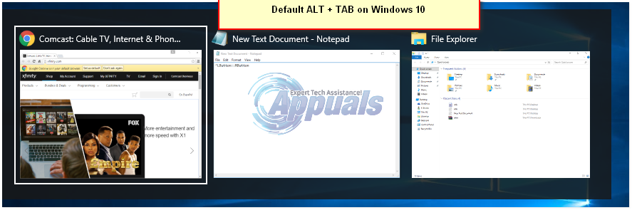 Como usar o estilo antigo do Windows XP ALT + TAB no Windows 10