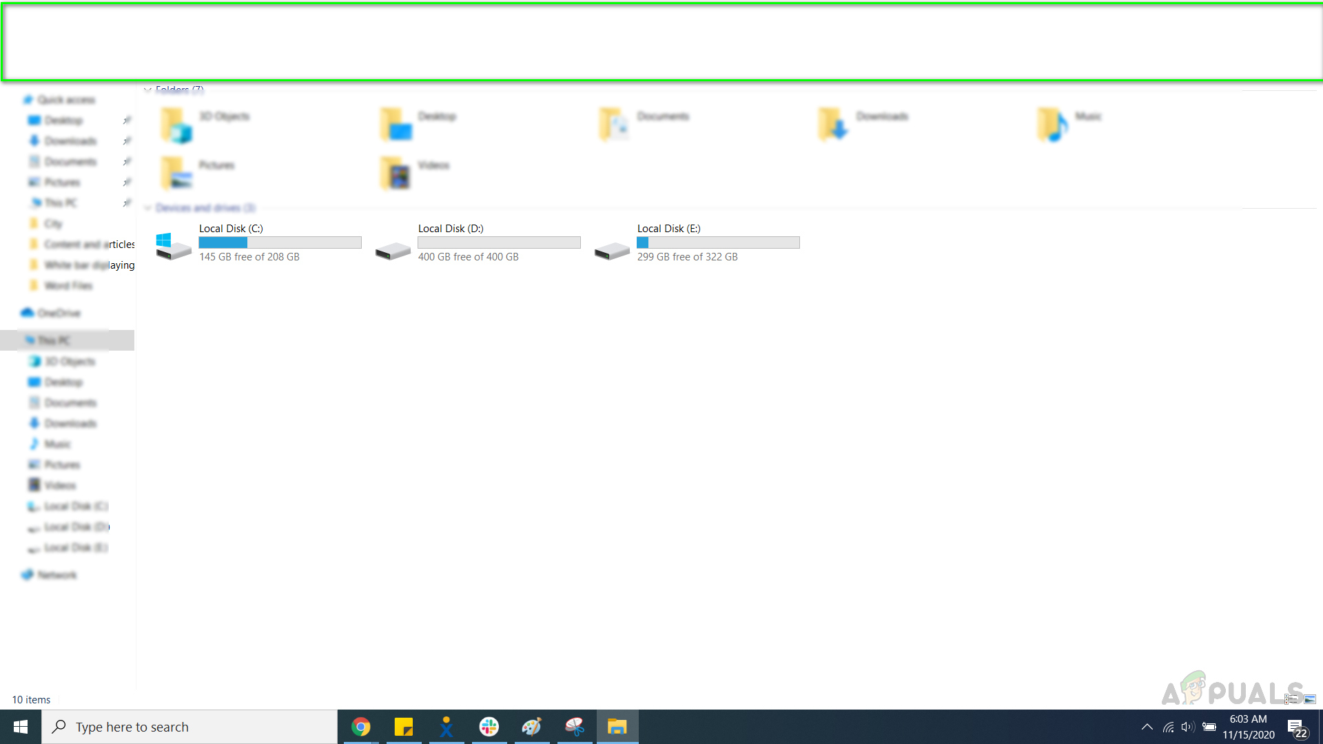[FIX] Valge riba, mis katab Windows Exploreri ülemise osa