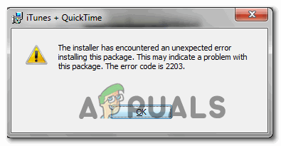 [FIX] Kôd pogreške 2203 prilikom instaliranja programa