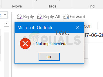 Correção: Erro do Microsoft Outlook ‘Não Implementado’