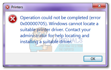 Fix: Windows kan ikke finne en passende skriverdriver