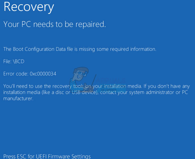Fix: PCen din må repareres Feil 0x0000034
