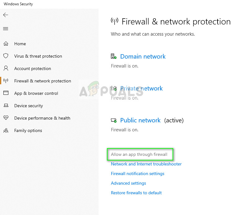 App über Firewall zulassen - Firewall-Einstellungen unter Windows 10