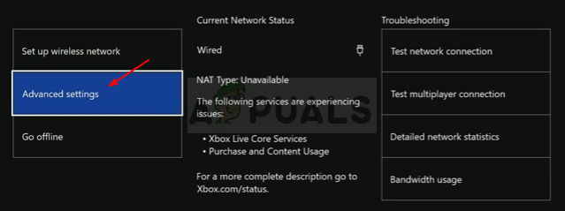 Configurações de rede avançadas do Xbox One