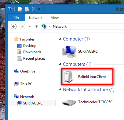 Pourquoi RalinkLinuxClient apparaît-il sur le réseau Windows