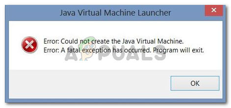 Исправлено: не удалось создать виртуальную машину Java.