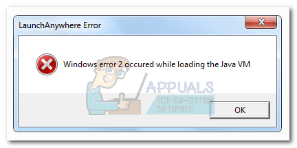 Solución: se produjo el error 2 de Windows mientras se cargaba la máquina virtual Java
