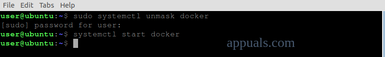 Iniciar serviço Docker