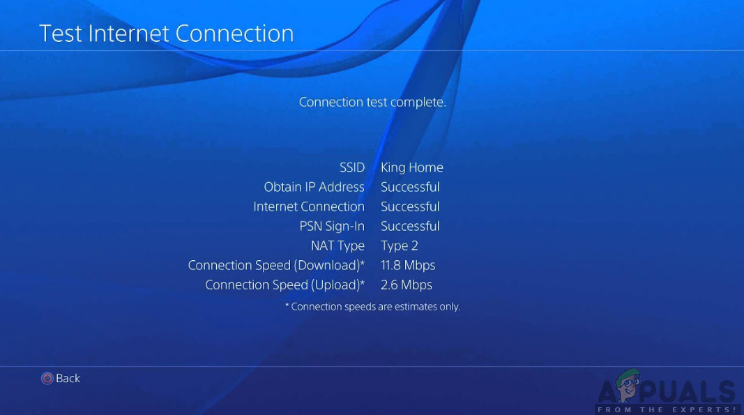 PS3 में अपने इंटरनेट कनेक्शन की जाँच