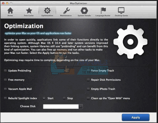Sådan fjernes Mac Optimizer fra en MacOS