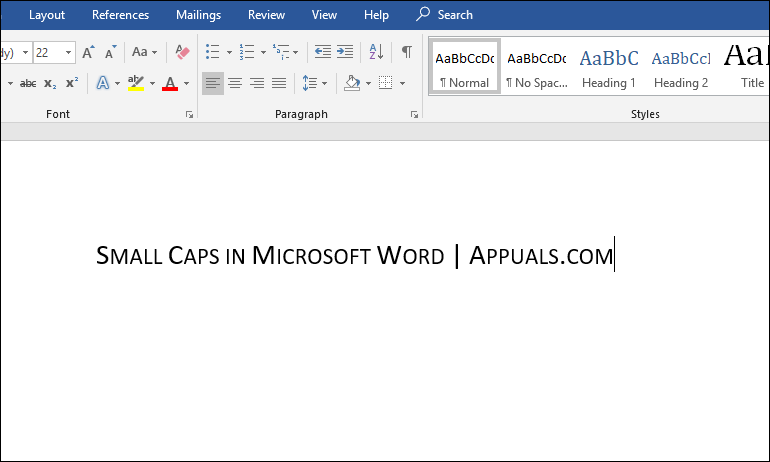 كيفية عمل الحروف الصغيرة في Microsoft Word؟