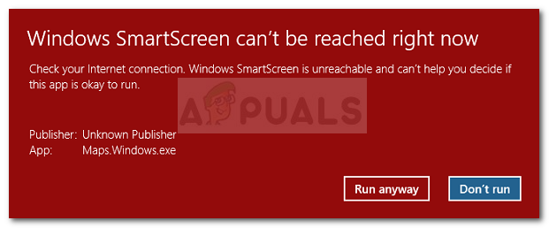 कैसे ठीक करें screen विंडोज स्मार्टस्क्रीन तक नहीं पहुंचा जा सकता ’