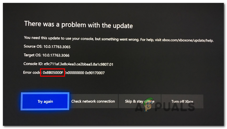 [FIX] Error d'actualització de Xbox One 0x8B05000F 0x90170007