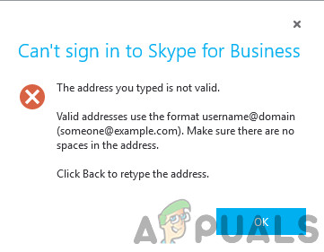[CORREÇÃO] O endereço que você digitou não é um erro válido do Skype