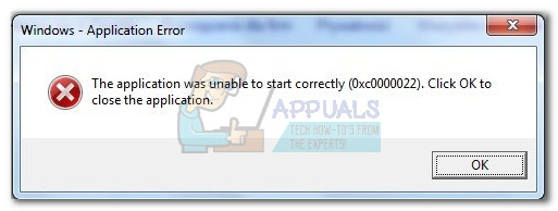 Oprava: Chyba aplikácie 0xc0000022